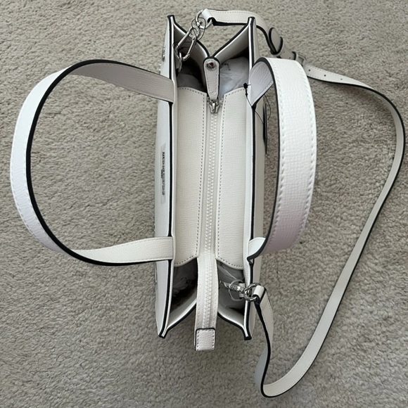 Karl Lagerfeld White & Pink Embellished Satchel Crossbody with Heart Details 🩷 - Picture 11 of 17